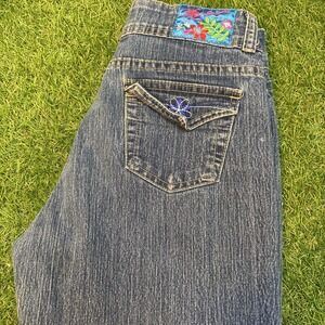 Jordache Women's Juniors Jeans Size 16‎ Blue Stretch Denim Mid Rise Casual